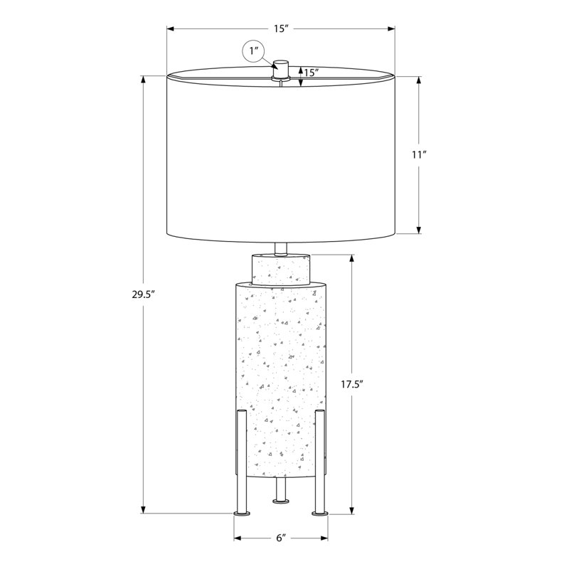 Lighting, 30 po, lampe de table, résine beige, abat-jour ivoire / crème, transitionnel