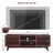 Maggie 63'' For Tvs Up To 72", Tv Console With 2 Sliding Doors In Grille Design And Charging Station, Mid Century Modern Entertainment Center With Storage For Living Room-962307925