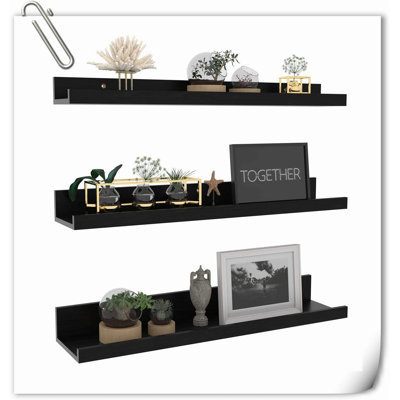Chakera 3 Piece Wood Floating Shelf