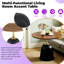 Table basse 23,6 pouces, base moderne en métal, style nordique, table de salon multifonctionnelle-2024628449