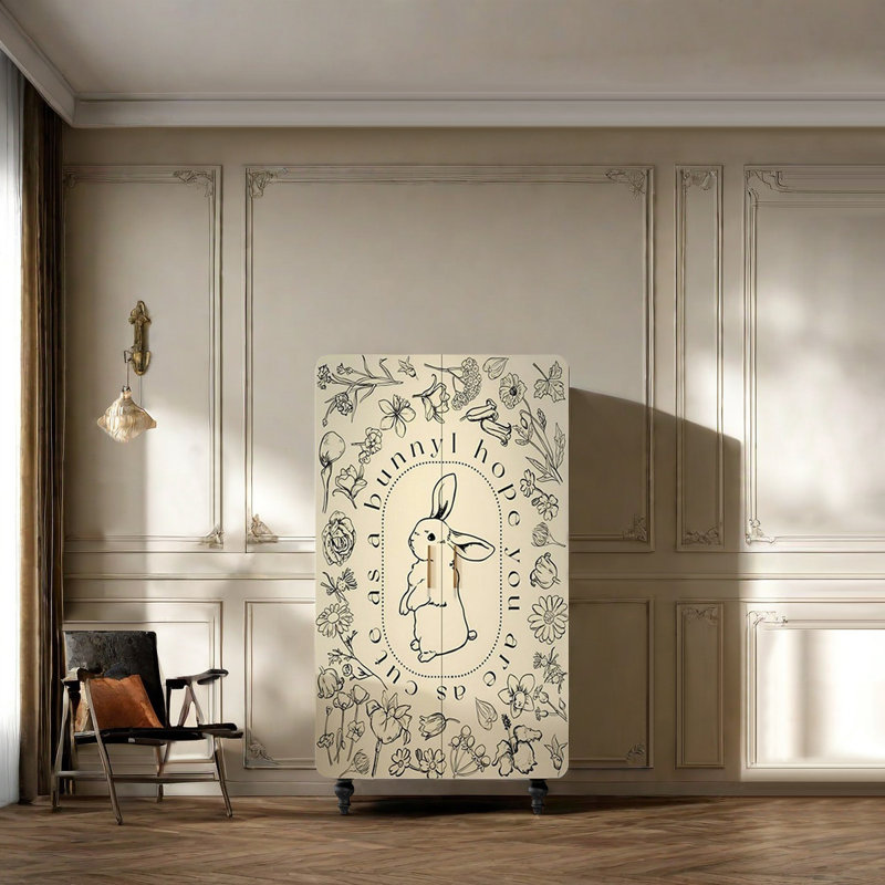 Armoire vestiaire de style crème