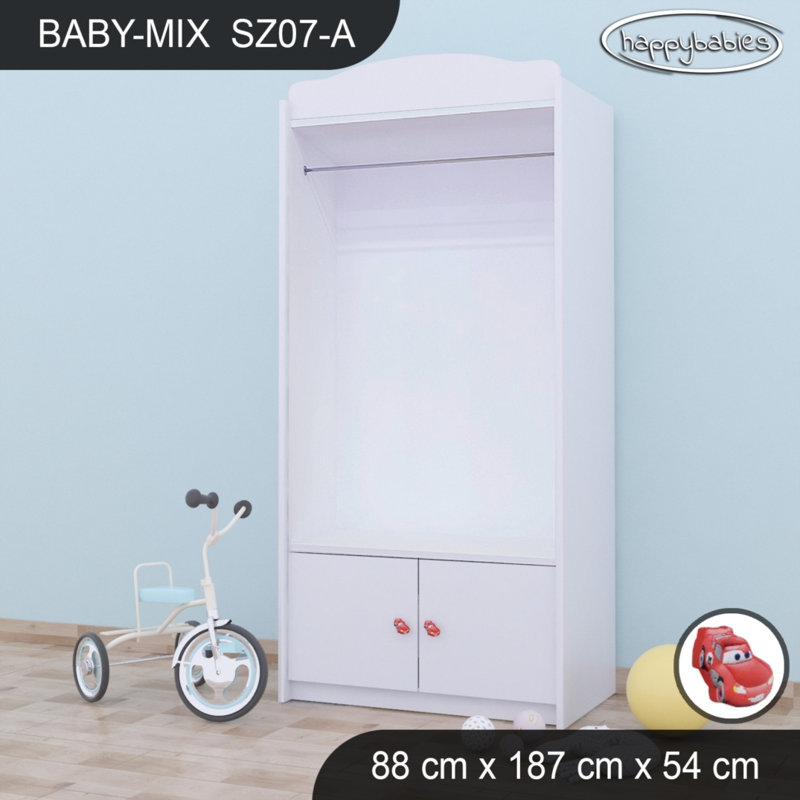 Baby 4 Door Wardrobe, White