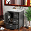 Meuble-lavabo moderne peu encombrant avec lavabo en céramique, structure en bois massif