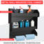 BLACK Three-layer  Work Station Storage Cabinet storage cabinet Flip Up Work Tray with Spring Loaded Tissue Tensioner Aluminium Garage