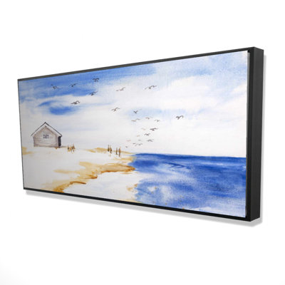 House On The Beach Print On Canvas
