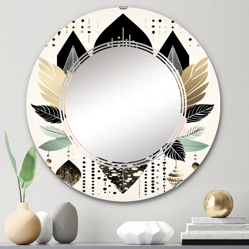 Sugarvale - Miroir mural moderne rond, 24 po x 24 po