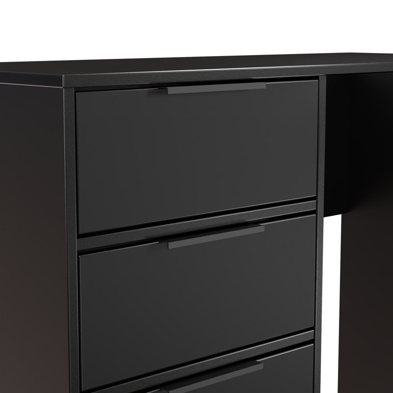 Taeyah 4 Drawer Vanity, Black