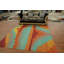 Tapis carré kilim en laine à tissage plat 8 x 8