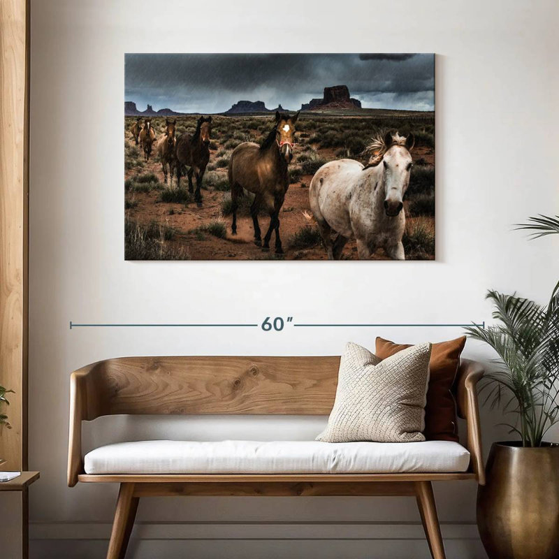 Brampt Mighty Monument Valley Horses, H 30 po x l 45 po