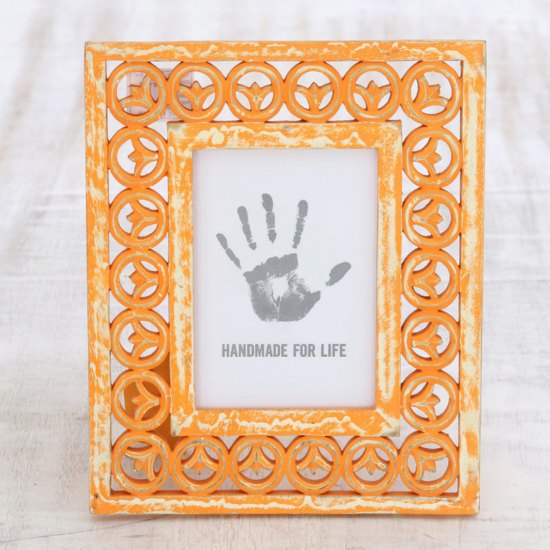 Orange Solid Wood Matte Picture Frame