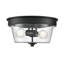 Plafonnier encastré 2 lumières 13 po Strayhan - Noir mat-1420287619