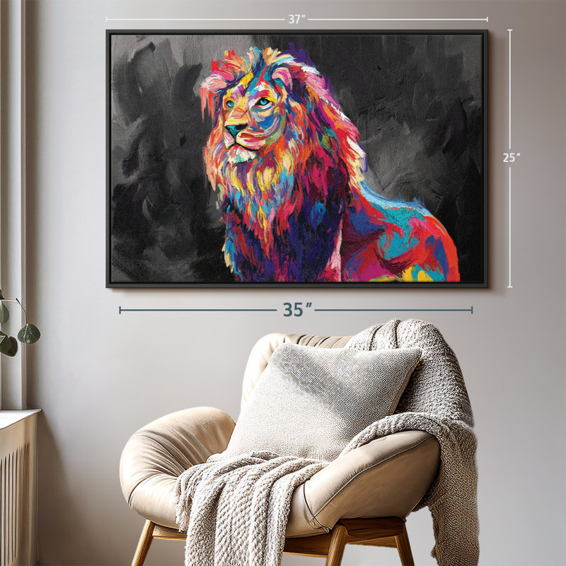 " Lion's Pride Abstract Colour ", 37" H x 25" W