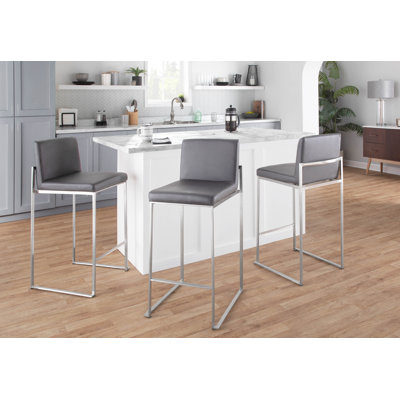 Ernestine Upholstered Faux Leather Counter Stool