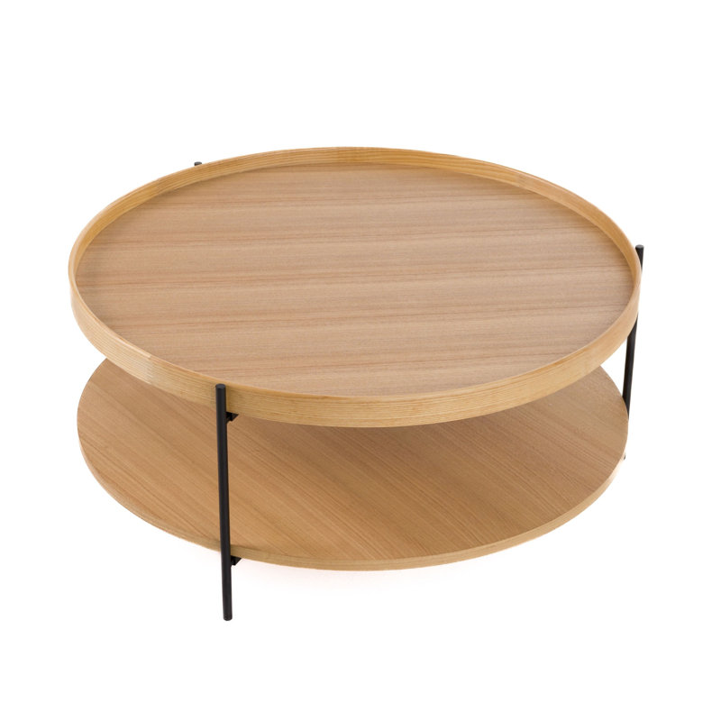 Sulender - Modern Large Coffee Table, Natural Wood