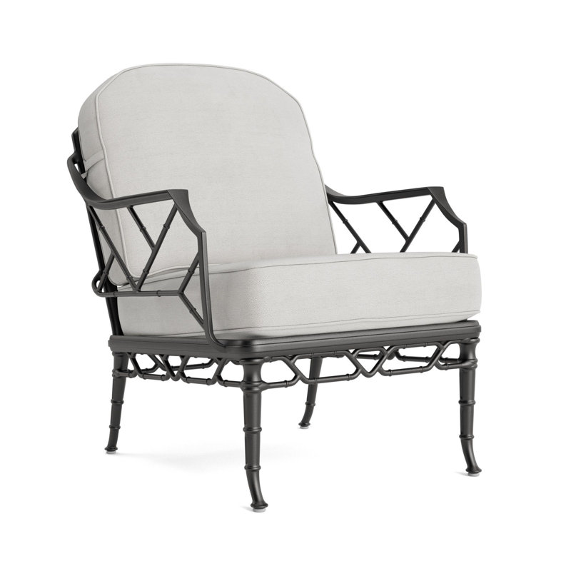 Calcutta Outdoor Lounge Chair, Fusion Dove, Textured Pewter