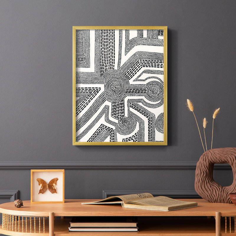Dots and Dashes II Framed Print - Solid Wood