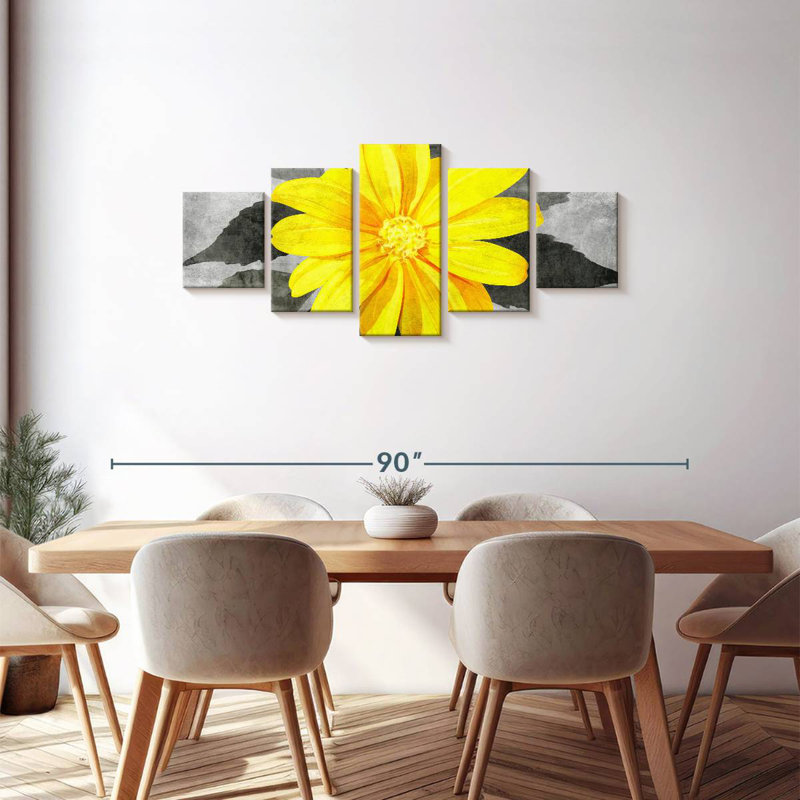 Marguerite lumineuse, H 30 po x l 68 po