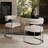 Huron Curved Back Fabric And Metal Dining Accent Chair-109758049