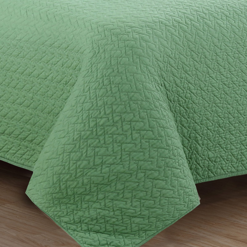 Estate Collection Modern & Contemporary Quilt, Twin Quilt + 1 Standard Sham, Basil