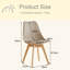 Modern Dining Table And Chair Sets - White Table - Set Of 6 Upholstered Chairs - Wooden Legs - For Kitchens And Dining Rooms-1356180152