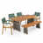 Gray Wicker/Teak