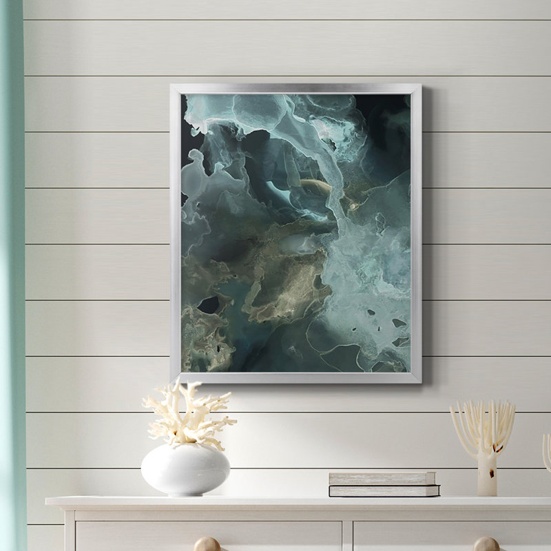 Toile encadrée de qualité supérieure dorée Spector II - prête à être accrochée, H 24 po x l 20 po, Argent