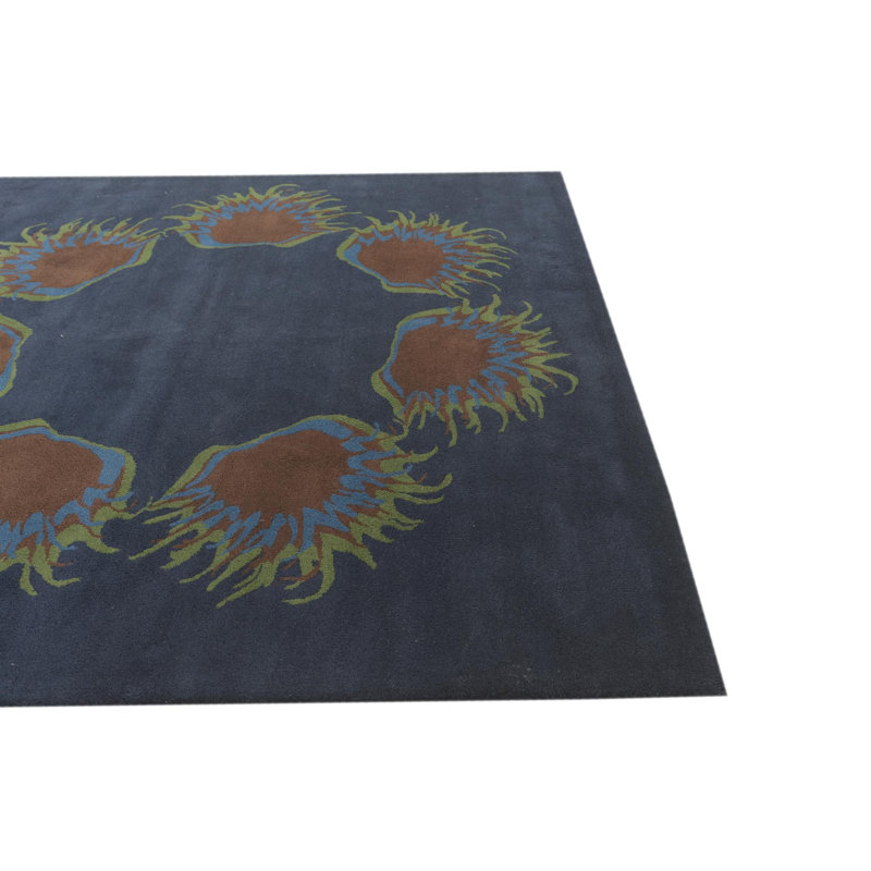 Tapis carré bleu marine Orlando