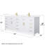 Beckett 84" Freestanding Double Bathroom Vanity with Quartz Top-582092753-582092712-582092716