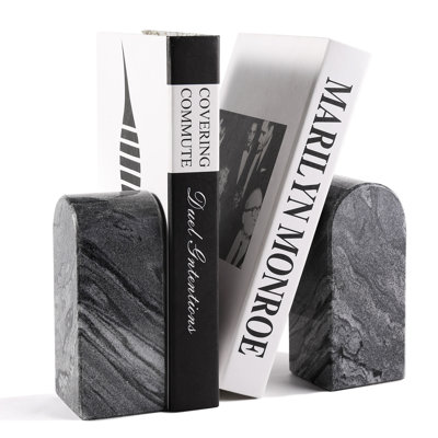 Natural Marble Bookends, Set Of 2