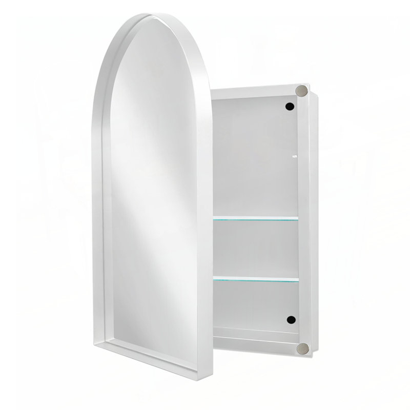 Armoire à pharmacie en métal durable avec anti-corrosion avancée et options d'installation flexibles, Blanc
