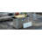 60000 Open Weave Propane Gas Fire Pit Table, 43", Grey Color, With Removable - Rust Lid And Glass Wind Guard For Patio Deck Garden 43" Rectangular , Blue Stones, Tempered Guard, 20Lbs Storage Outdoor-656619633