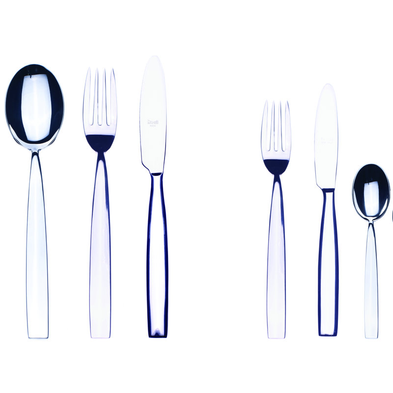 Mediterranea Flatware Set - 36 Pieces - Stainless Steel, Silver