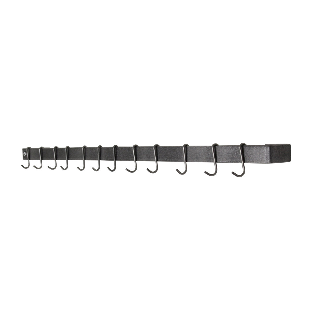 Handcrafted Wall Rack Utensil Bar with 12 Hooks Enclume