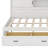 L-Shaped Bed Frame With Drawer And Bookcase, Corner Bed Wooden Captain Bed With Led Downlight And USB Port-1286707584
