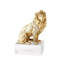 Lion Sculpture-Brass/Crystal