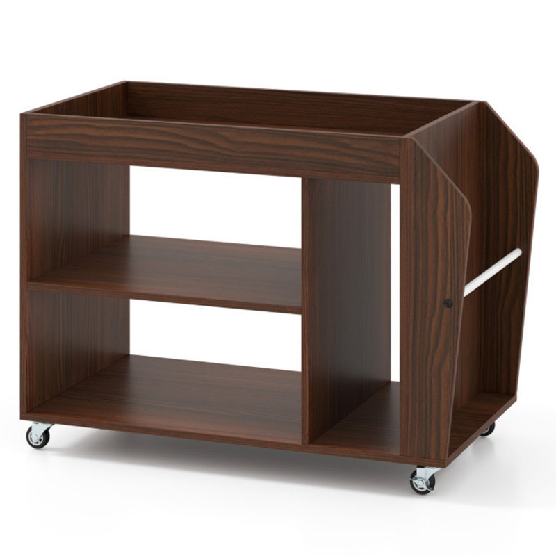 3-Tier Side End Table With Universal Wheels