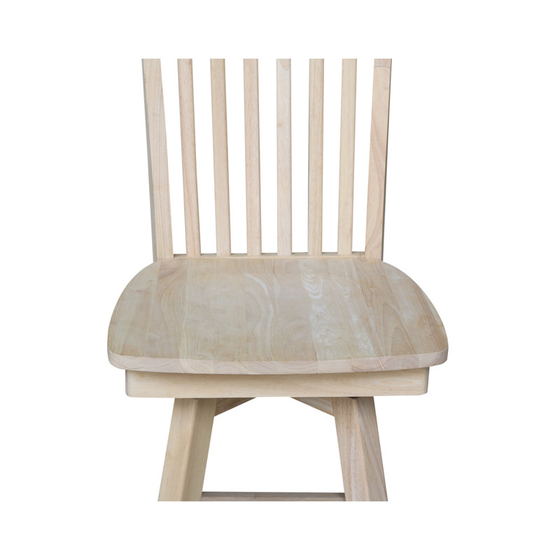 Hirz Swivel Solid Wood Counter Stool, Bar Stool (30" Seat Height)
