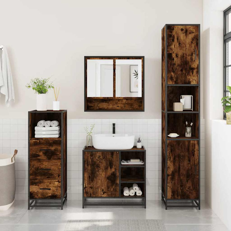 Shontoya Bathroom Furniture Suite, Rustric Brown