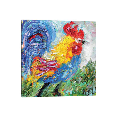 Little Rooster 1 Piece Wrapped Canvas Painting