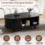 Table basse ovale avec rangement-1984258850