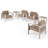 4 - Person Patio Conversation Set with Cushions-621983401