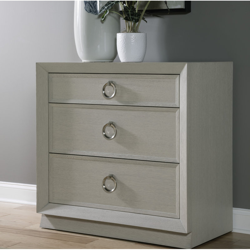 Commode en lin Signature Designs Zeitgeist, Blanc