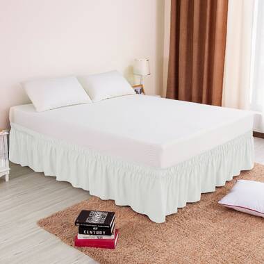 Wayfair Basics 1800 Series 14 Bed Skirt Wayfair Basics Color: White, Size: California King