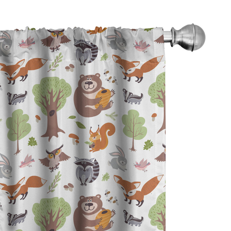 Forest Semi-Sheer Rod Pocket Curtain Panels, 28" x 63"