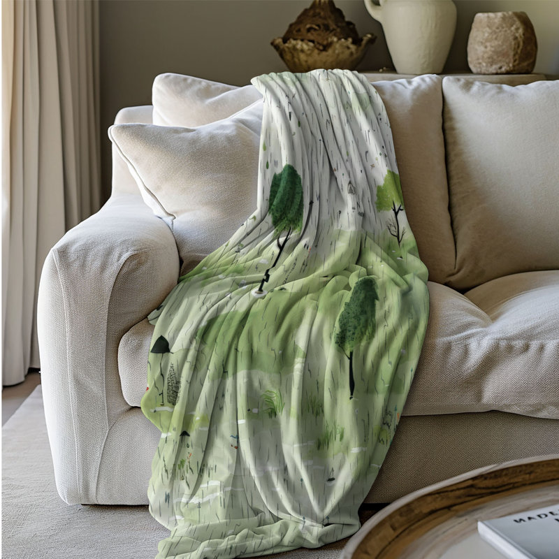 Rainy Meadow - 1 Piece Blanket, 80" L x 60" W