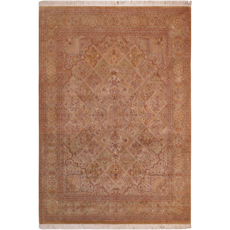 Tapis oriental en laine noué à la main de 8 pi 2 po x 9 pi 11 po Pacitte