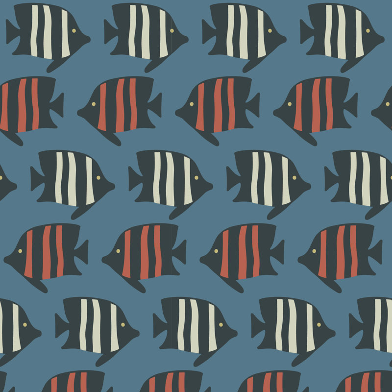 Coastal Fish - Crab Red Wallpaper