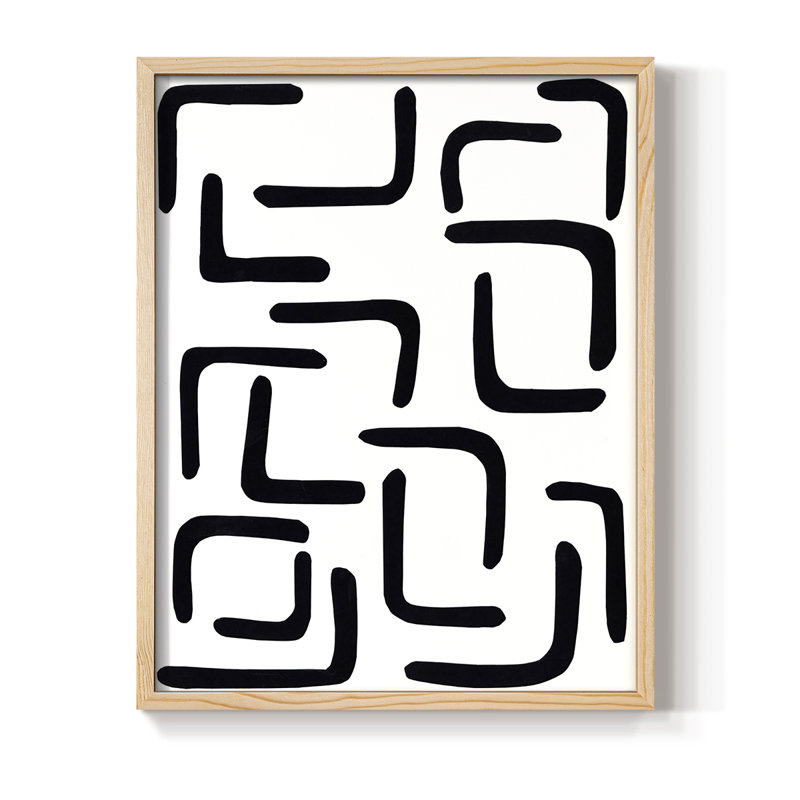 Shuffle III, reproduction encadrée - bois massif, H 11 po x l 9 po