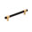 Brushed Golden Brass/Opaque Black Glass