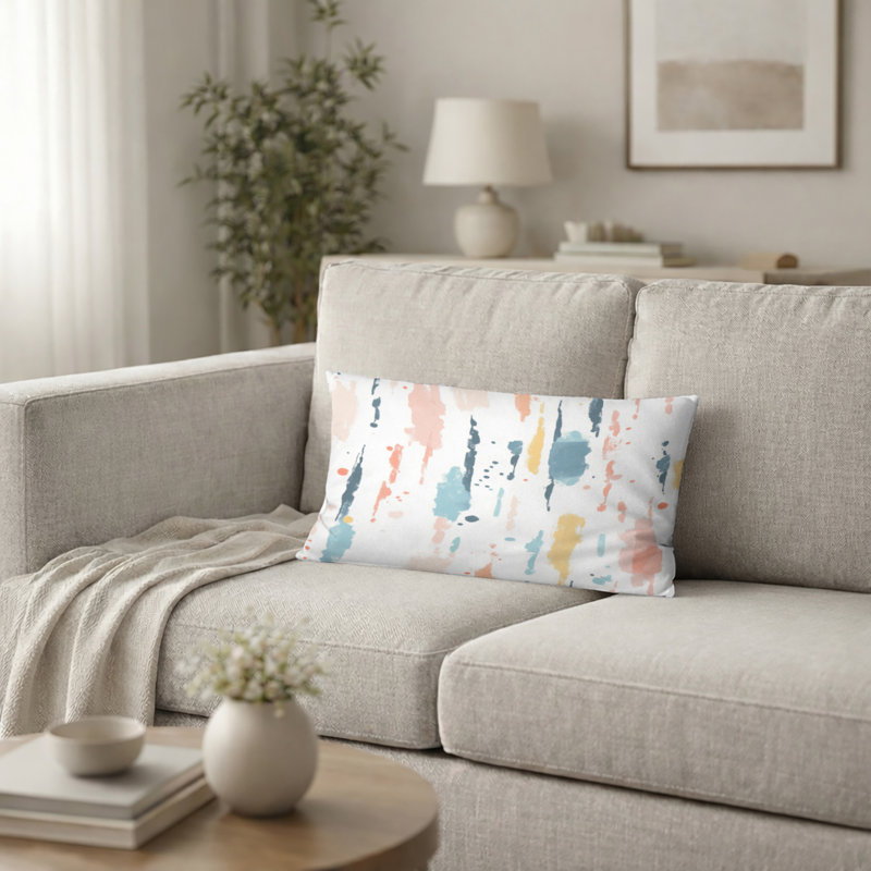 Coussin Modern - coussin bleu pastel, H 12 po x l 20 po